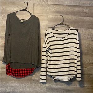 Long sleeve shirts size M & L